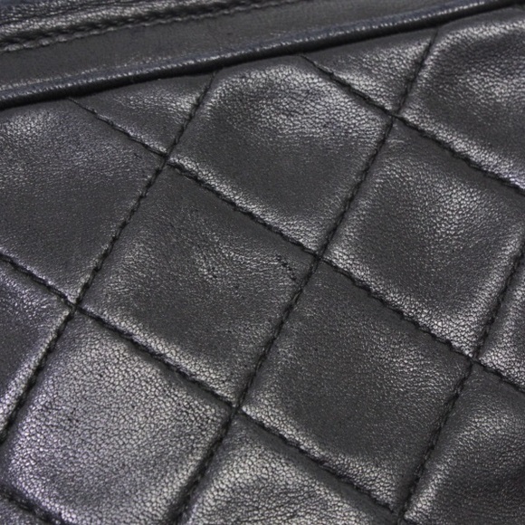 Chanel Matelasse Chain Shoulder Bag Lambskin Fringe Black - Picture 6 of 8